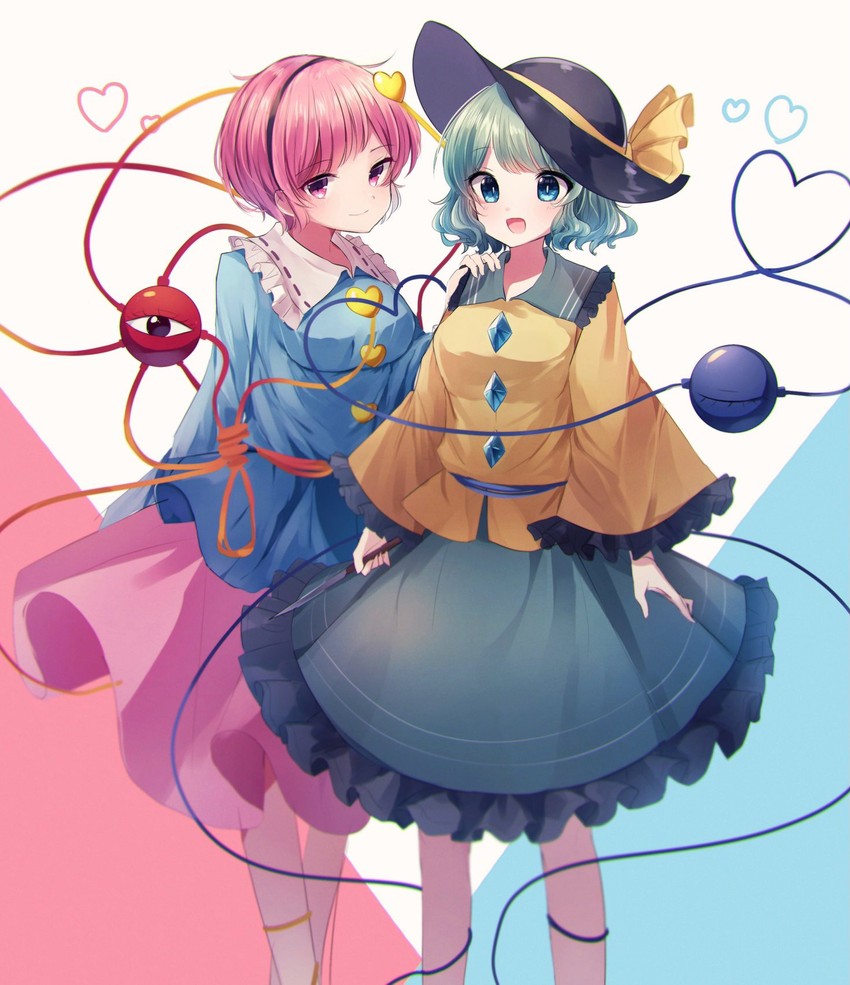 komeiji koishi and komeiji satori (touhou) drawn by moshihimechan