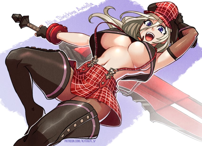 alisa ilinichina amiella (god eater and 1 more) drawn by kawa-v