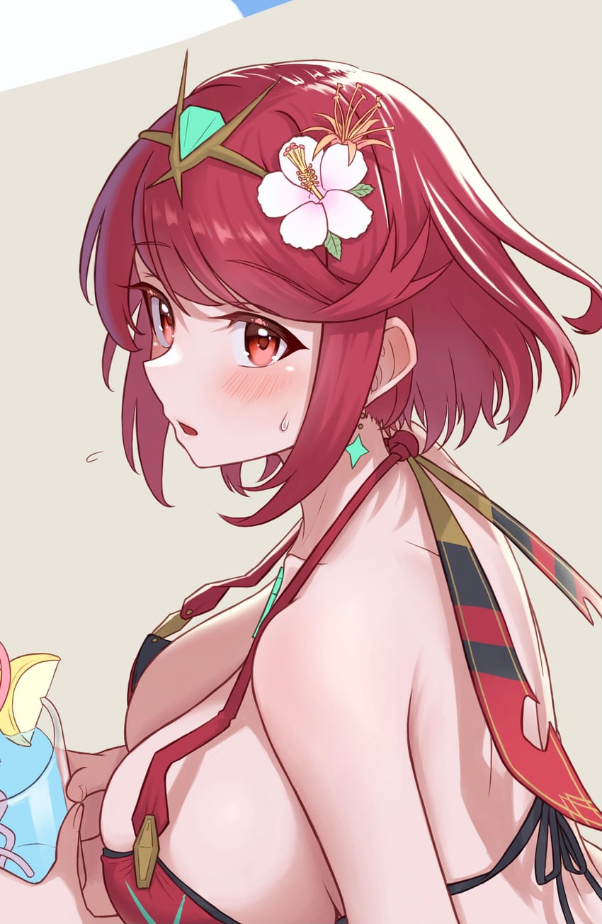 pyra (xenoblade chronicles and 1 more) drawn by taro_(peach_taro51)