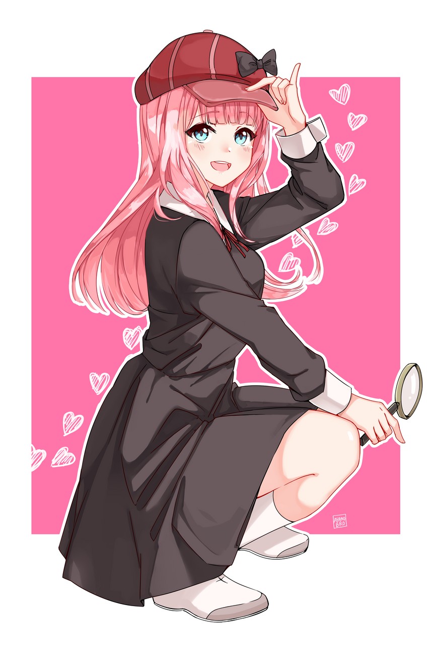 fujiwara chika (kaguya-sama wa kokurasetai ~tensai-tachi no renai zunousen~) drawn by ayanobro