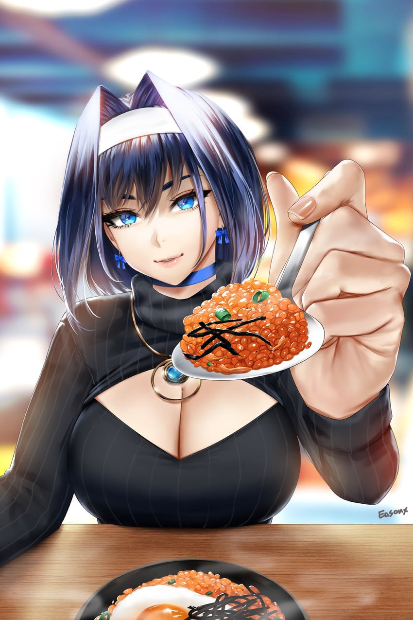 ouro kronii (hololive and 1 more) drawn by easonx