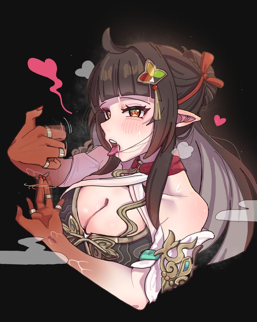 lingsha (honkai and 1 more) drawn by june_(z50215z)