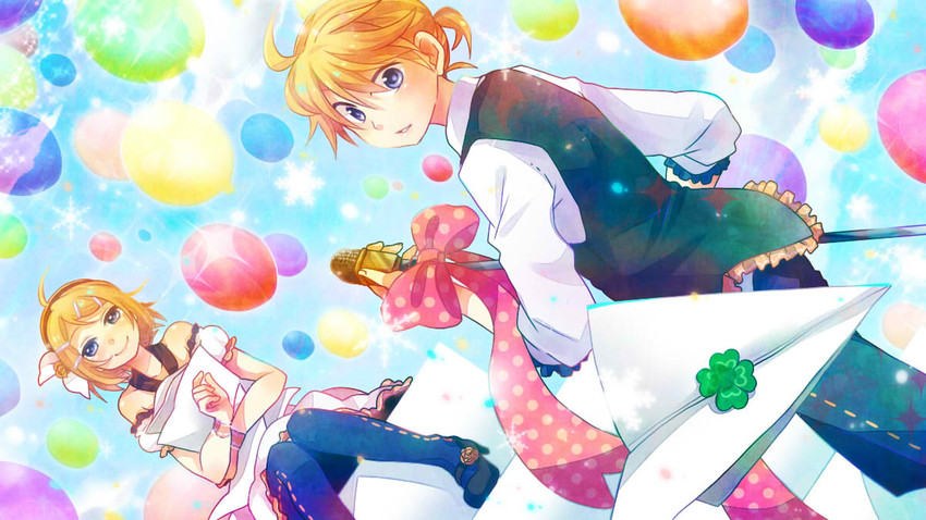 kagamine rin and kagamine len (vocaloid) drawn by suzumi_(fallxalice)