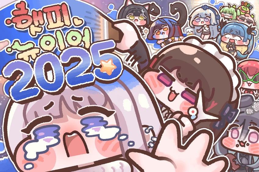 cheona, scissors lise, lemonade beta, vargr, echidna, and 4 more (last origin) drawn by metalp
