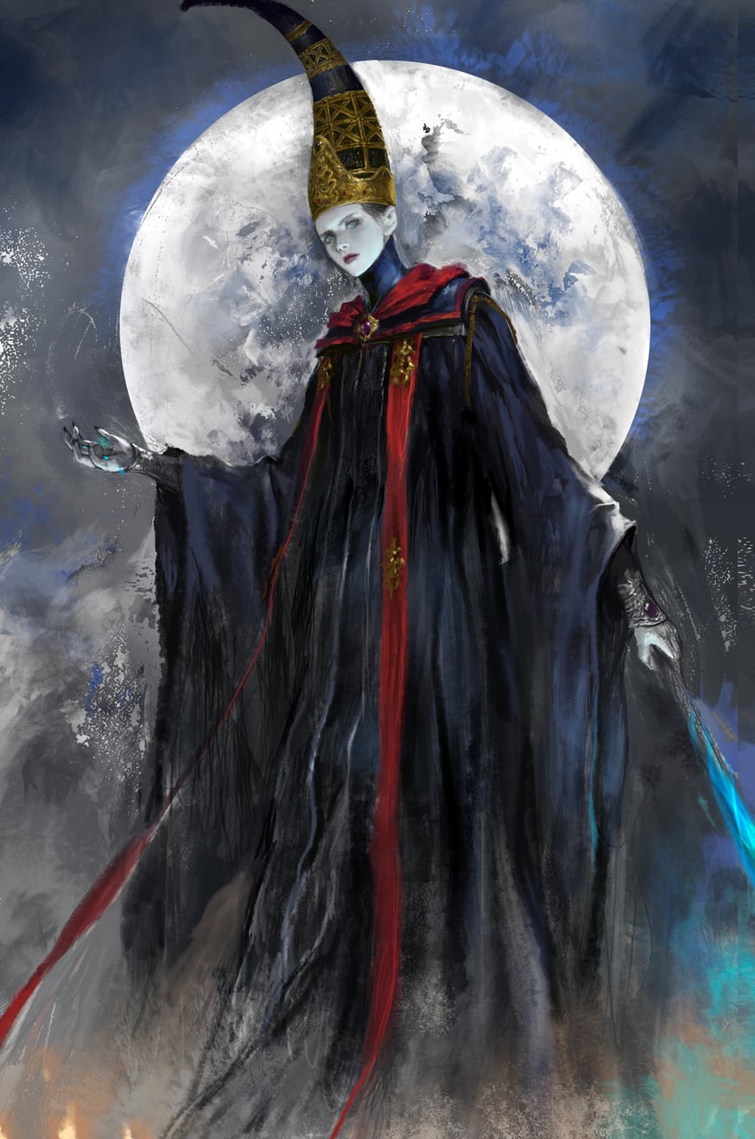 rennala queen of the full moon (elden ring) drawn by junjiuk