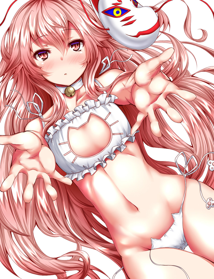 hata no kokoro (touhou) drawn by zan_(harukahime)