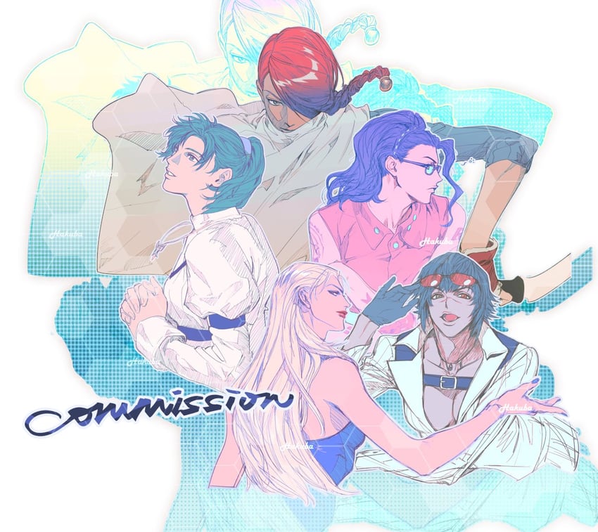 lady, trish, nico, kyrie, and lucia (devil may cry) drawn by nobou_(32306136)