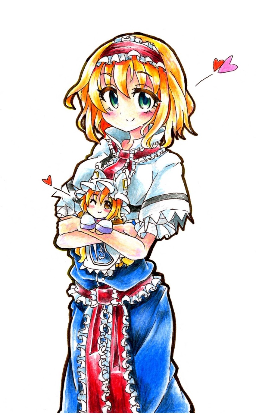 alice margatroid and yakumo ran (touhou) drawn by gokuu_(acoloredpencil)