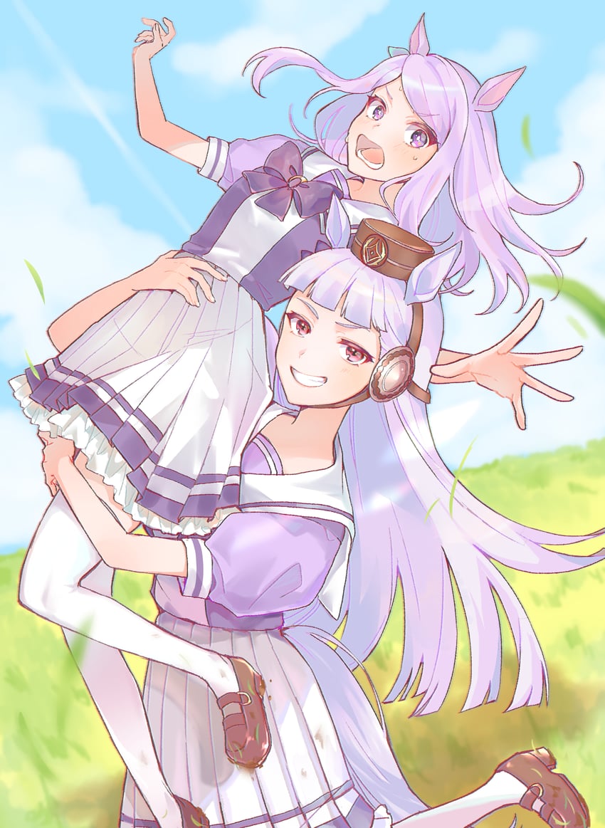 gold ship and mejiro mcqueen (umamusume) drawn by odo_ruika