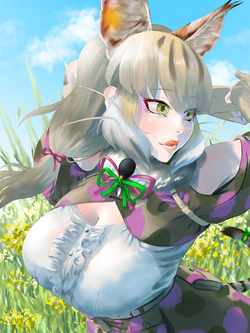 jungle cat (kemono friends and 1 more) drawn by aburaeoyaji