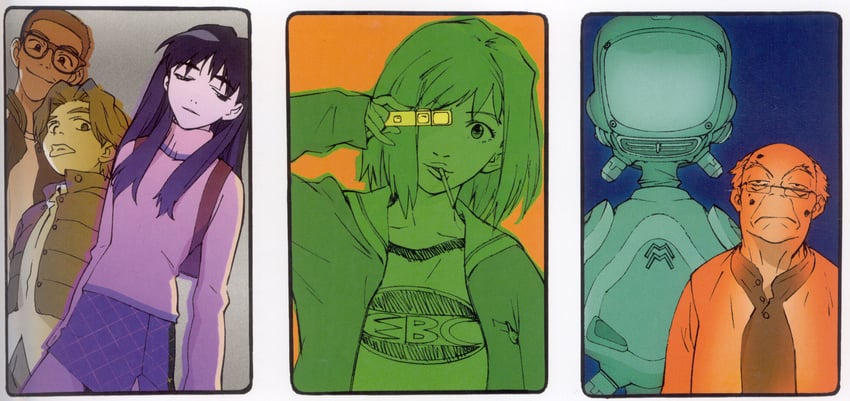 samejima mamimi, canti, ninamori eri, manabe gaku, masamune masashi, and 1 more (flcl)