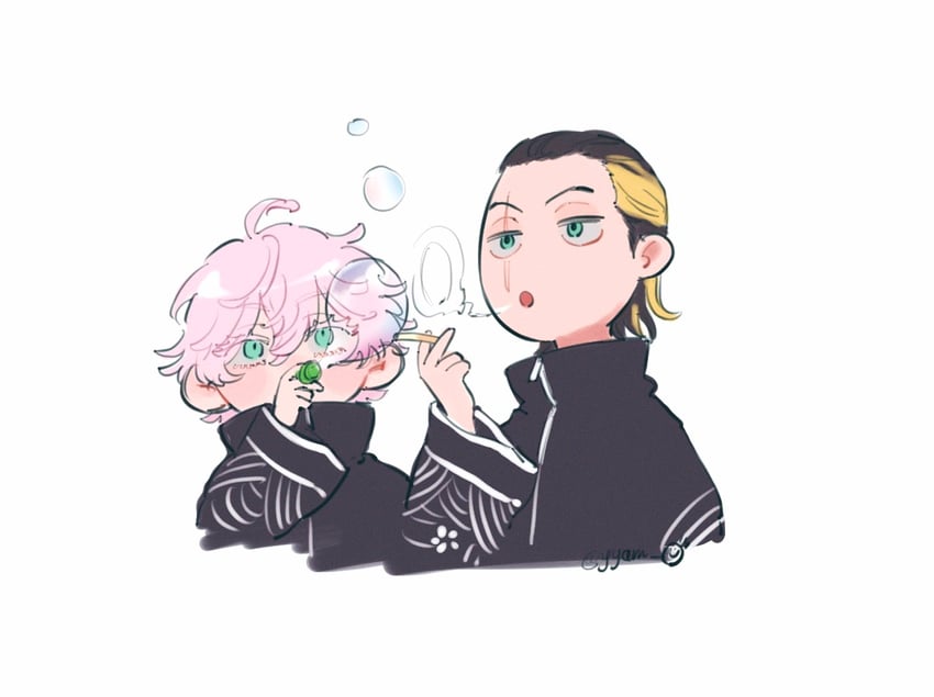 akashi senju and akashi takeomi (tokyo revengers) drawn by yyam_o