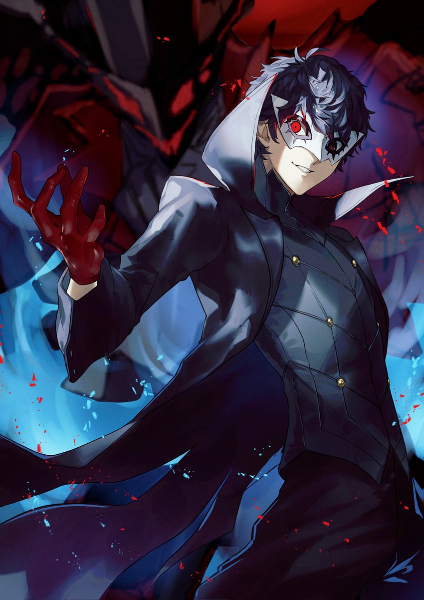 amamiya ren, joker, and arsene (persona and 1 more) drawn by ore_iuse