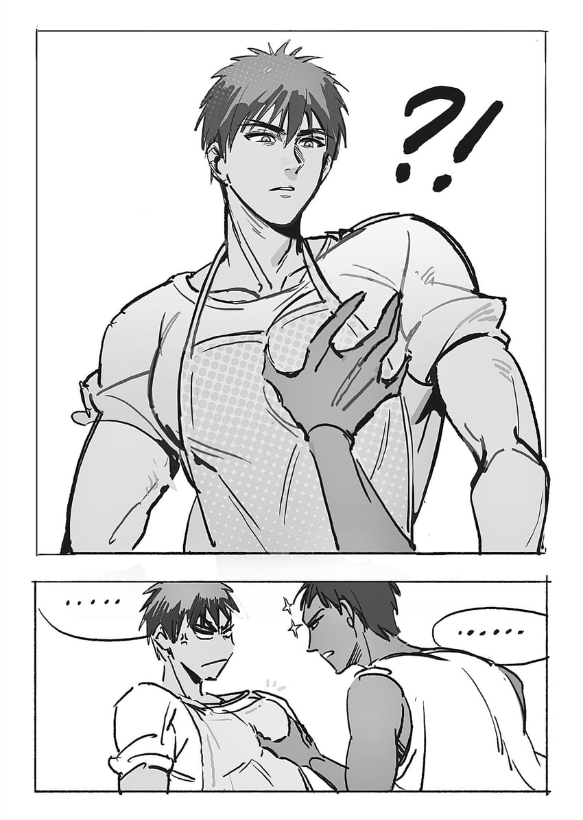 aomine daiki and kagami taiga (kuroko no basuke) drawn by road_233