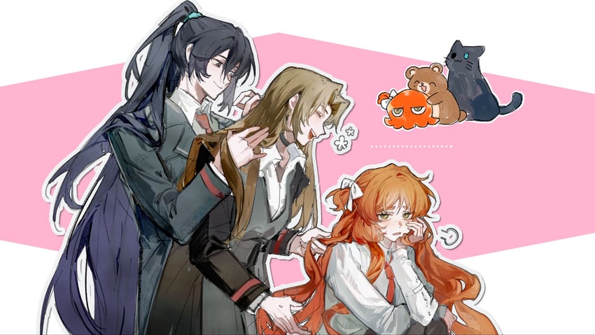 ishmael, hong lu, and rodion (project moon and 1 more) drawn by jingshenhuanghu