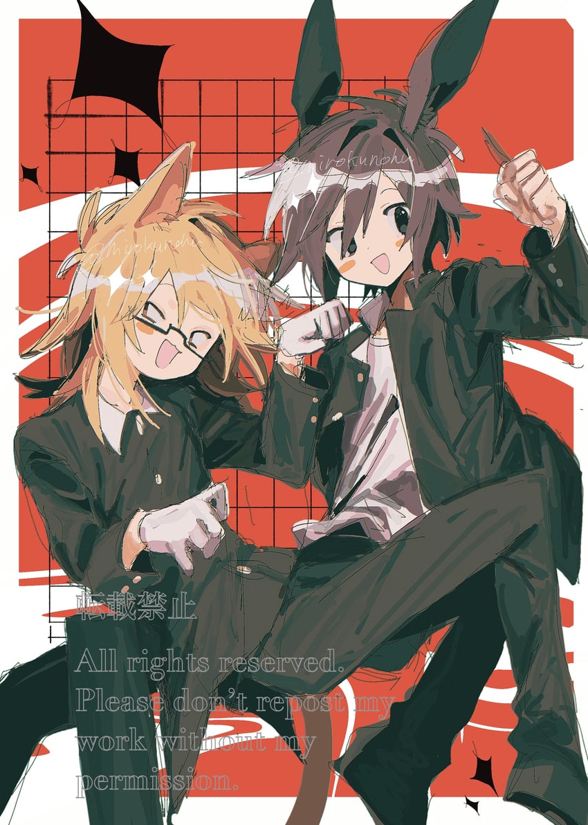randal ivory and tsukada satoru (randal's friends) drawn by komiroku