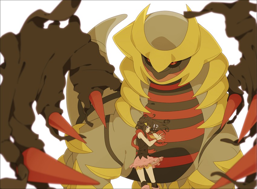 dawn and giratina (pokemon and 1 more) drawn by komasawa_(fmn-ppp)