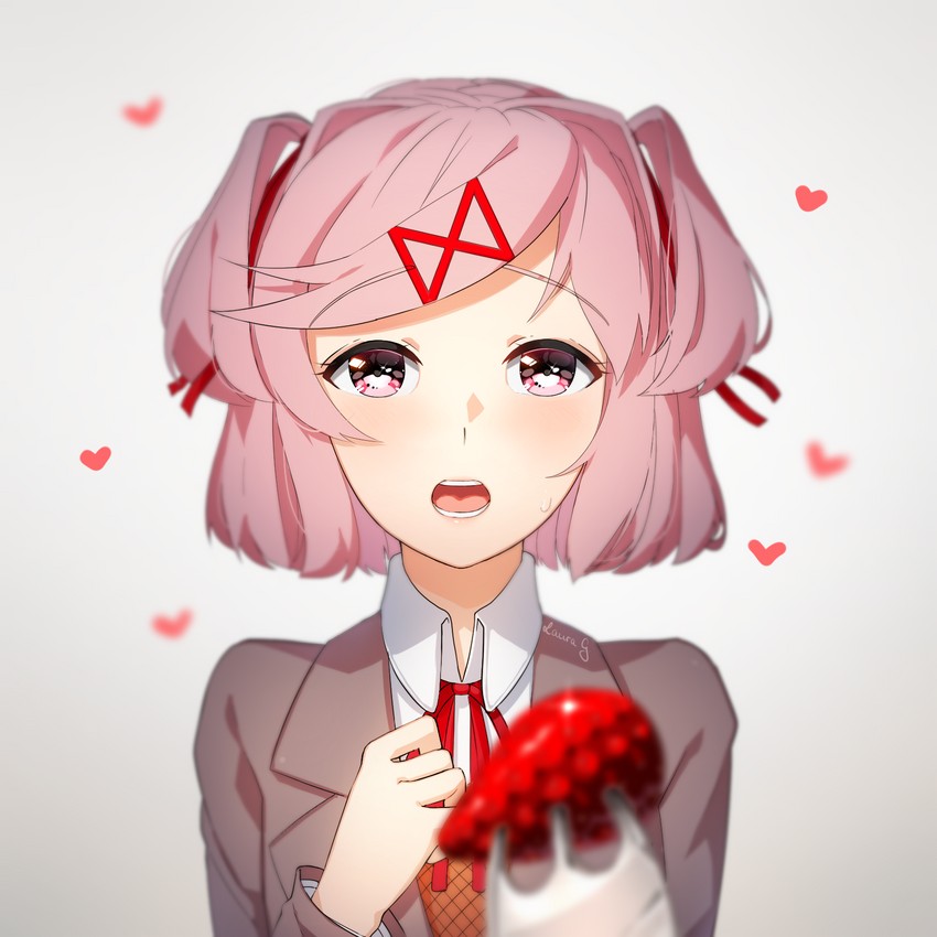 natsuki (doki doki literature club) drawn by sasoura