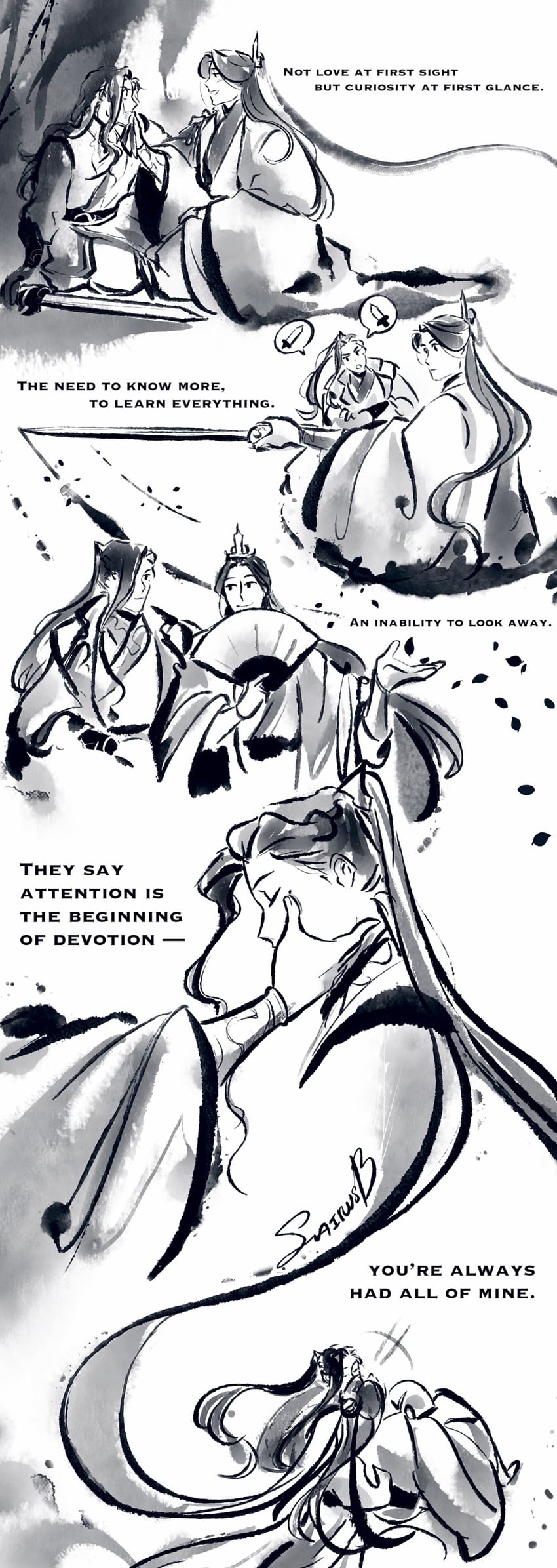 shen qingqiu and liu qingge (renzha fanpai zijiu xitong) drawn by sairusb