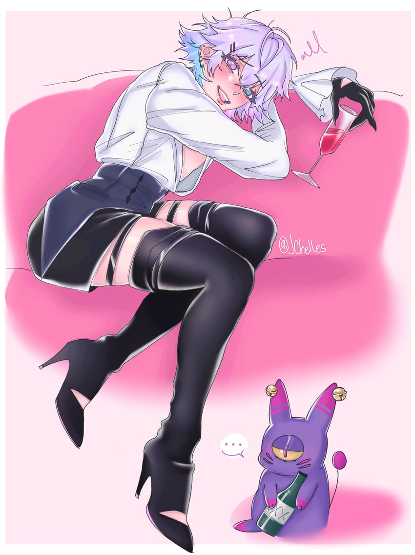 gavis bettel and phantom (holostars and 1 more) drawn by jch3lles