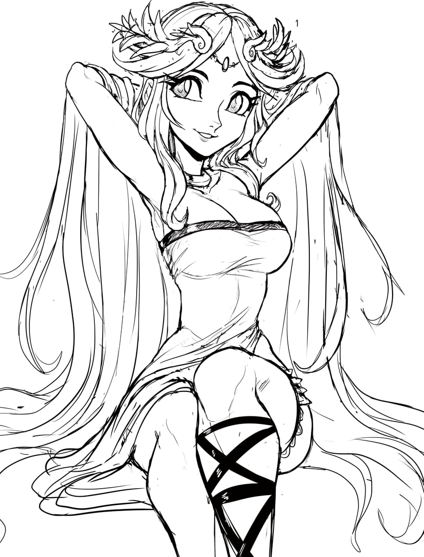 palutena (kid icarus and 1 more) drawn by teevo