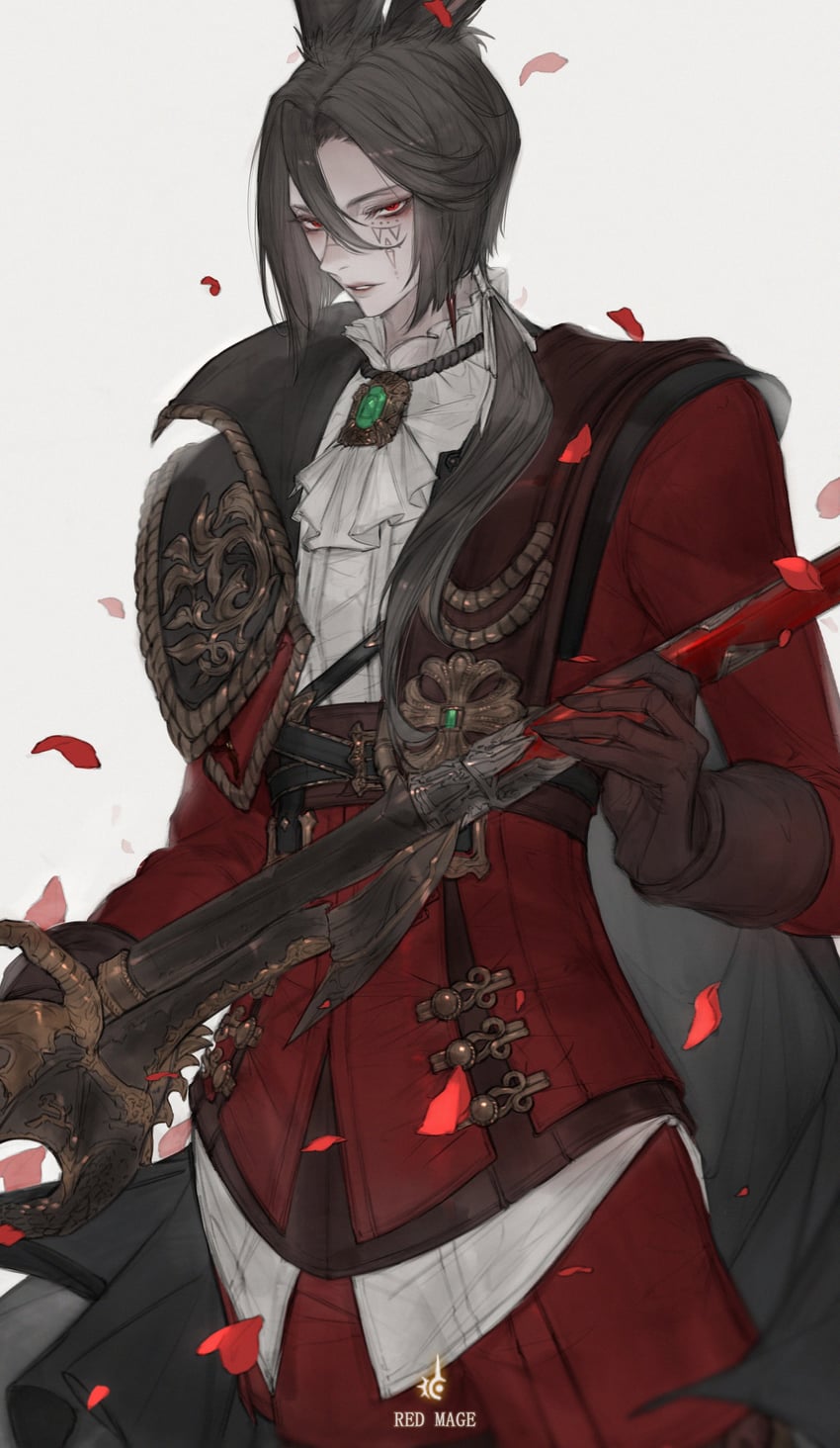 warrior of light and red mage (final fantasy and 1 more) drawn by tladpwl03