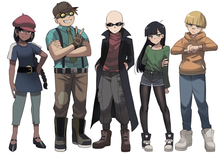 numbuh 3, numbuh 5, numbuh 1, numbuh 4, and numbuh 2 (codename: kids next door) drawn by jourd4n