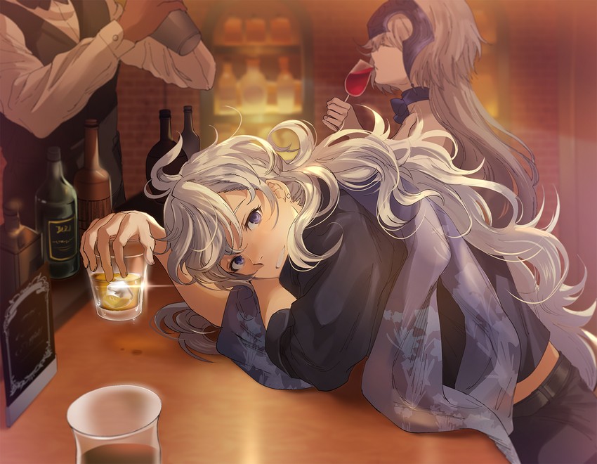 jeanne d'arc alter and merlin (fate and 1 more) drawn by boba_(zipzipplz)