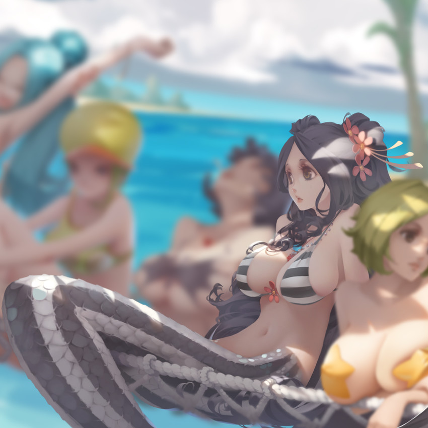 nefertari vivi, miss valentine, camie, shakuyaku, and ishilly (one piece) drawn by b.bor