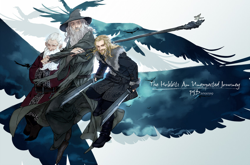 gandalf, fili, and balin (tolkien's legendarium and 1 more) drawn by psd_(psdgai)