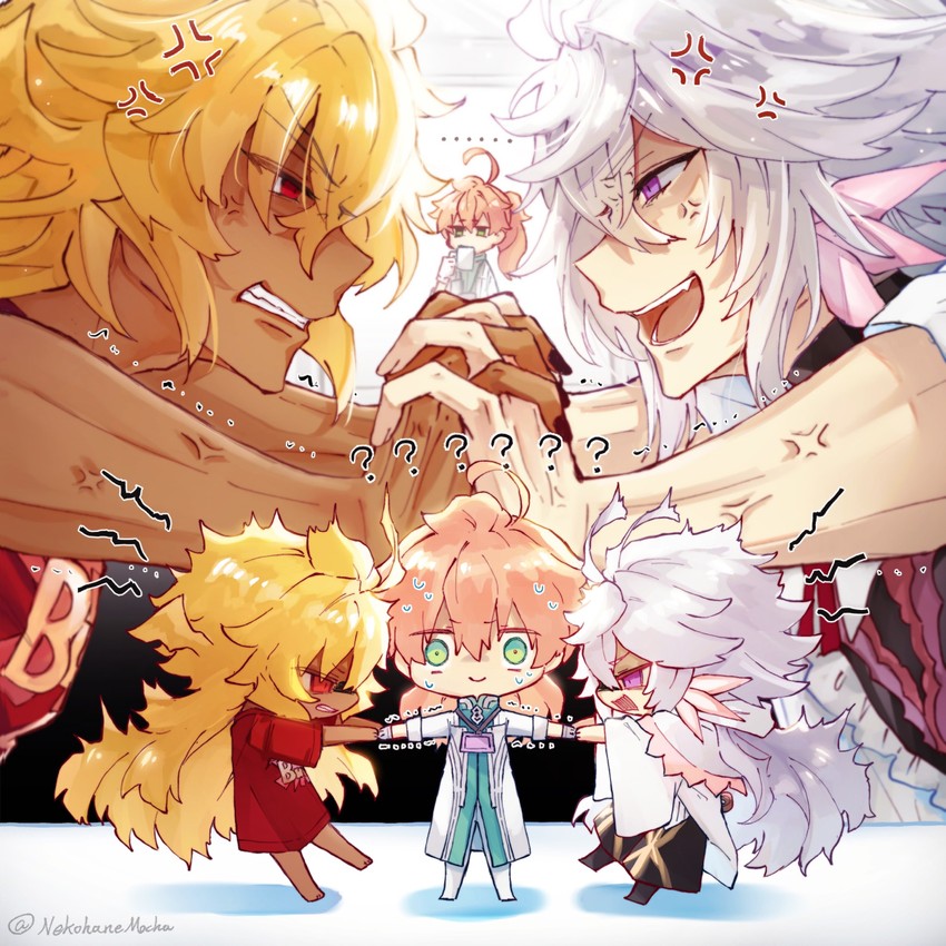 merlin, romani archaman, goetia, and king of men goetia (fate and 1 more) drawn by nekohanemocha