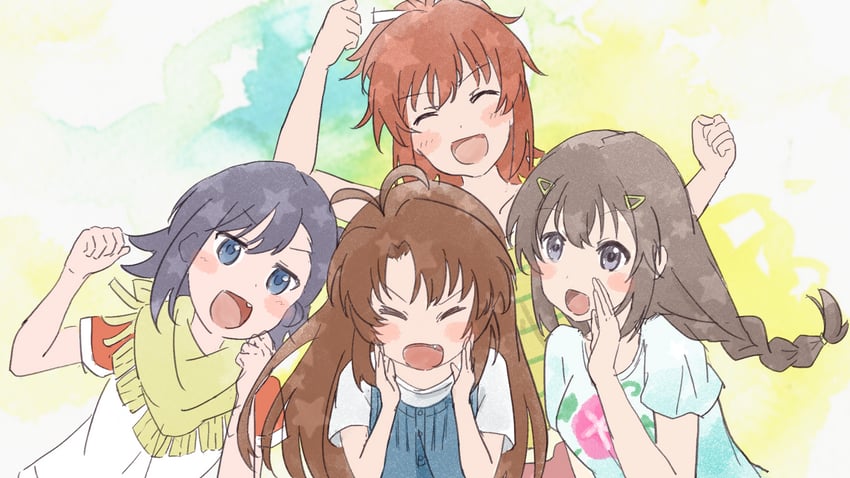 koshigaya komari, koshigaya natsumi, miyauchi hikage, and fujimiya konomi (non non biyori) drawn by kiriko_edo