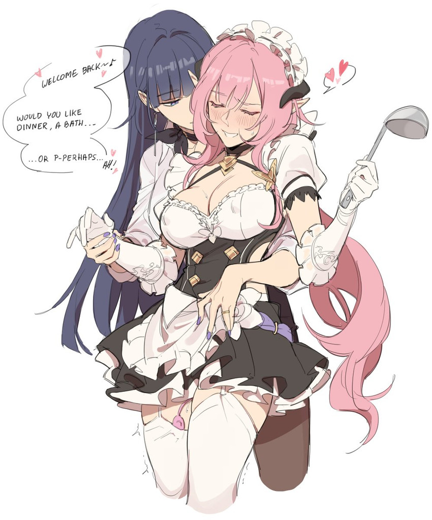 elysia and raiden mei (honkai and 1 more) drawn by maiqo
