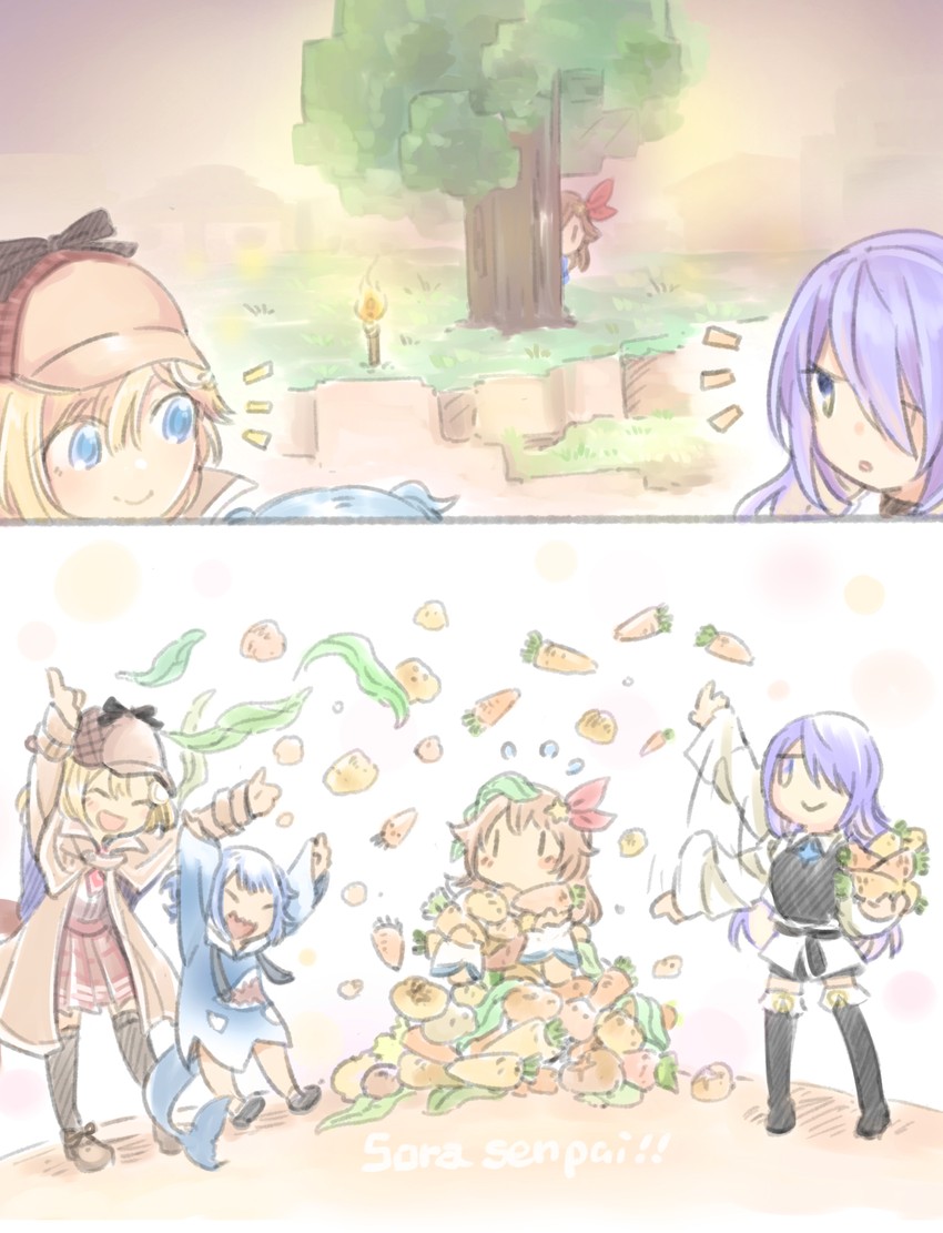 gawr gura, watson amelia, tokino sora, and moona hoshinova (hololive and 3 more) drawn by ds_(ndsl)