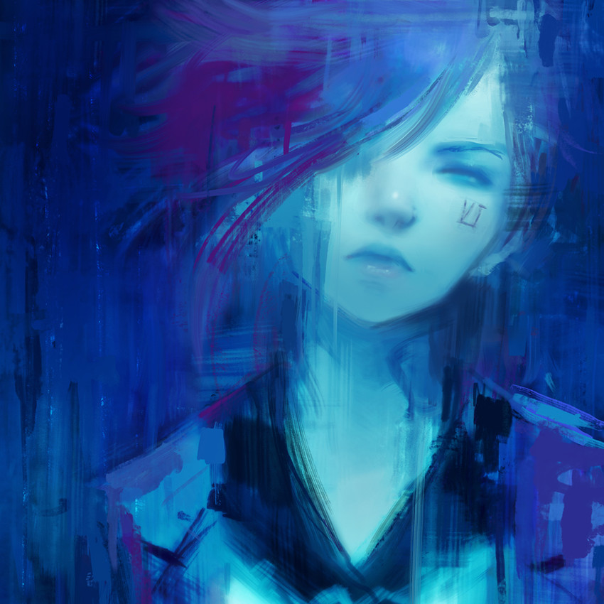 vi and arcane vi (league of legends and 1 more) drawn by alex_chow