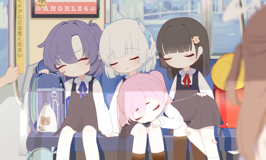 yuuka, rio, noa, and koyuki (blue archive) drawn by ko_ika