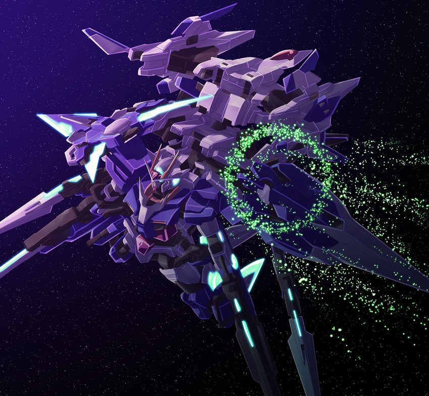 00 gundam, 00 raiser, and 0 raiser (gundam and 1 more) drawn by takkayuuki