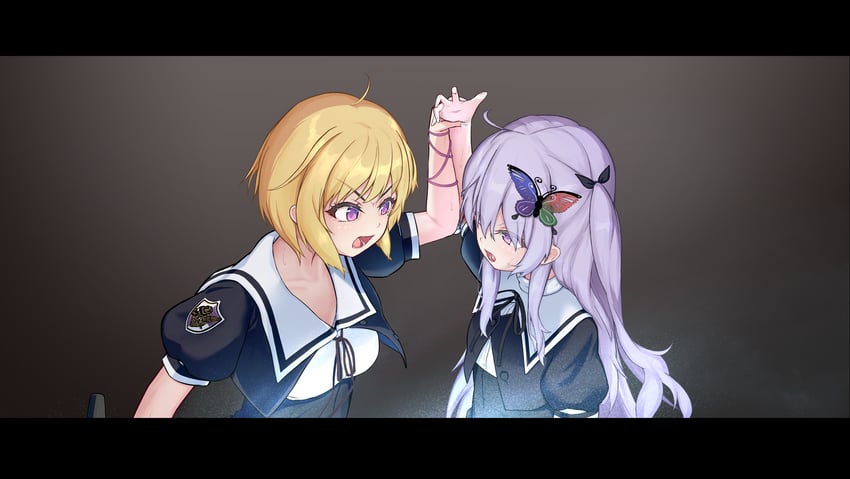 imagawa homare and seike tomoyo (assault lily) drawn by ueharu