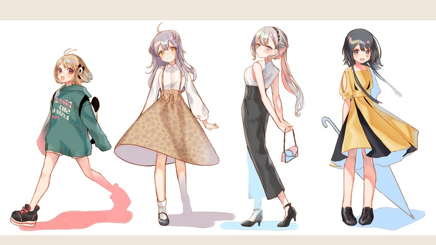 musubime yui, makino monaka, amagasaki eko, and shirono kuromi (avatar 2.0 project) drawn by mokokiyo_(asaddr)