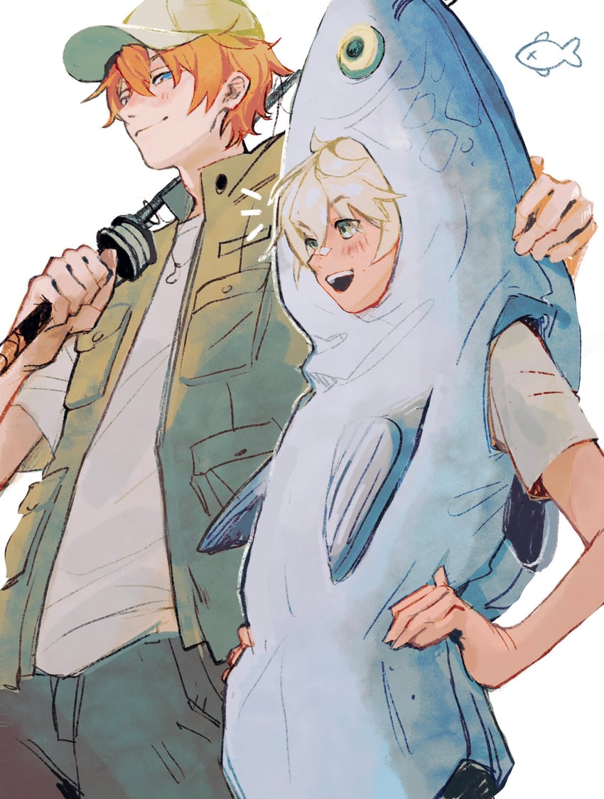 tartaglia and bennett (genshin impact) drawn by badhapple