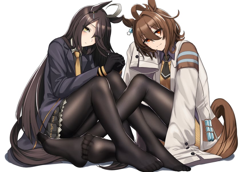 agnes tachyon and manhattan cafe (umamusume) drawn by tonari_no_kishida