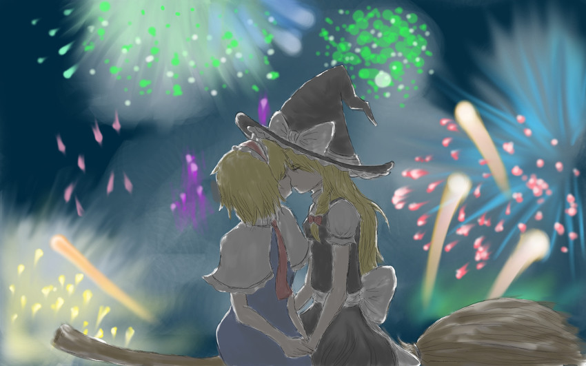 kirisame marisa and alice margatroid (touhou) drawn by morguri