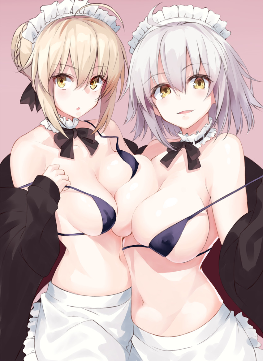 artoria pendragon, jeanne d'arc alter, and saber alter (fate and 1 more) drawn by shunichi