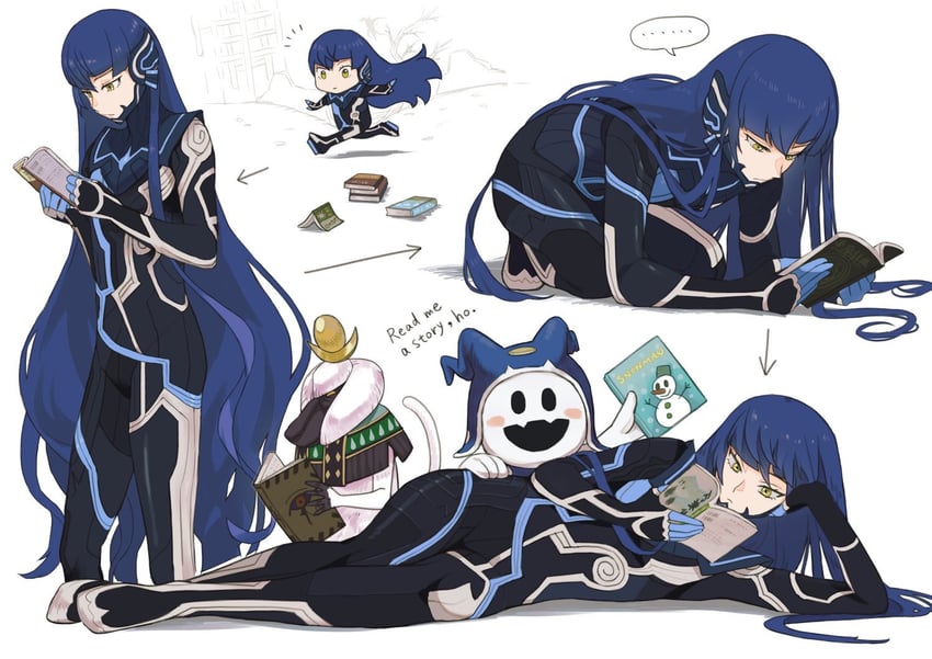 jack frost, protagonist, and thoth (shin megami tensei and 1 more) drawn by donbee937