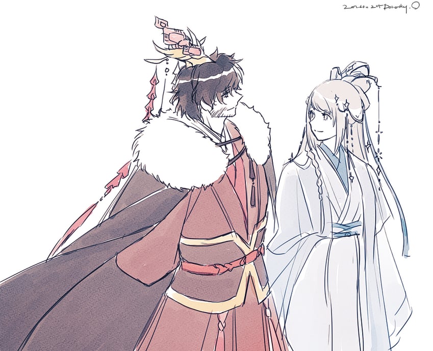 clive rosfield and jill warrick (final fantasy and 1 more) drawn by ff16_noira