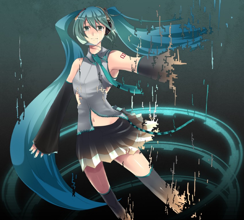 hatsune miku (vocaloid and 1 more) drawn by nicole_pmonachi