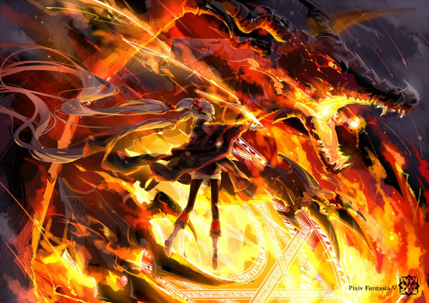 hika (pixiv fantasia and 1 more) drawn by rella