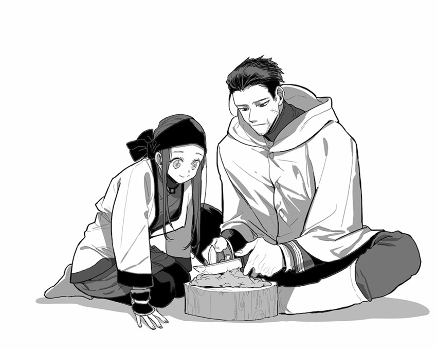 ogata hyakunosuke and asirpa (golden kamuy) drawn by honey_dogs