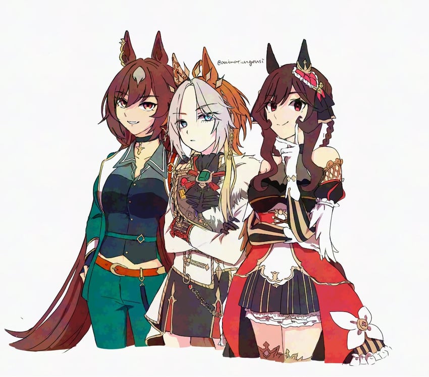 sirius symboli, gentildonna, and orfevre (umamusume) drawn by chuuwa_zokusei