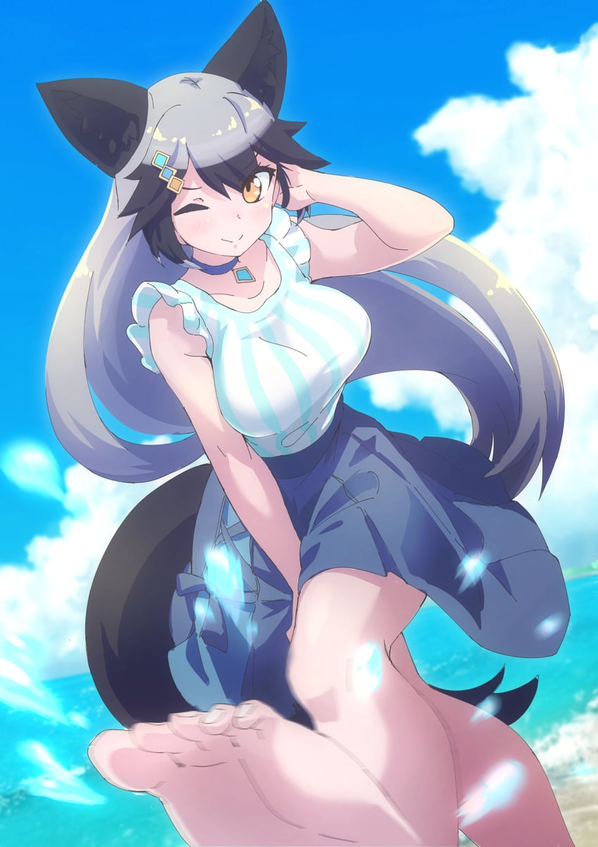 silver fox (kemono friends and 1 more) drawn by lowlandgorilla